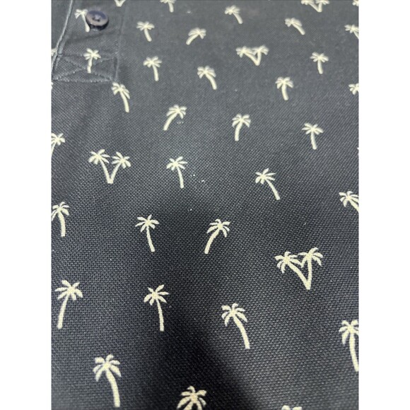 BONOBOS GOLF Slim Fit Polo Shirt Mens Medium Navy‎ Palm Tree Golf Short Sleeve - Picture 5 of 8